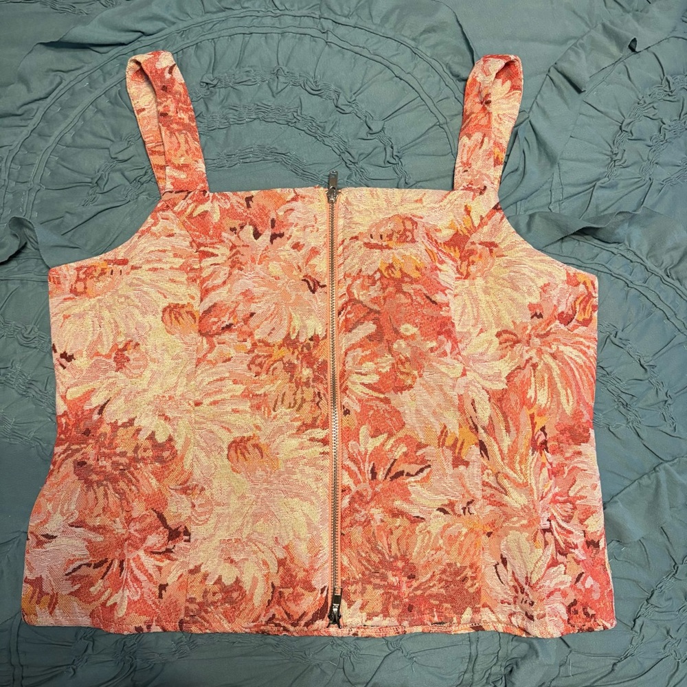 Vici Wild Petal Floral Tapestry Top